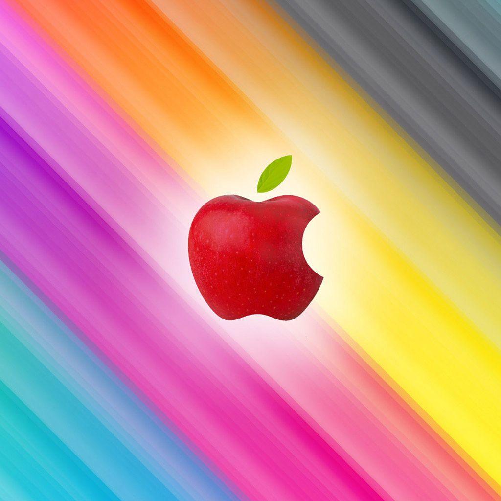Colorful Apple Logo - Real Apple Logo Colorful Ipad Wallpaper