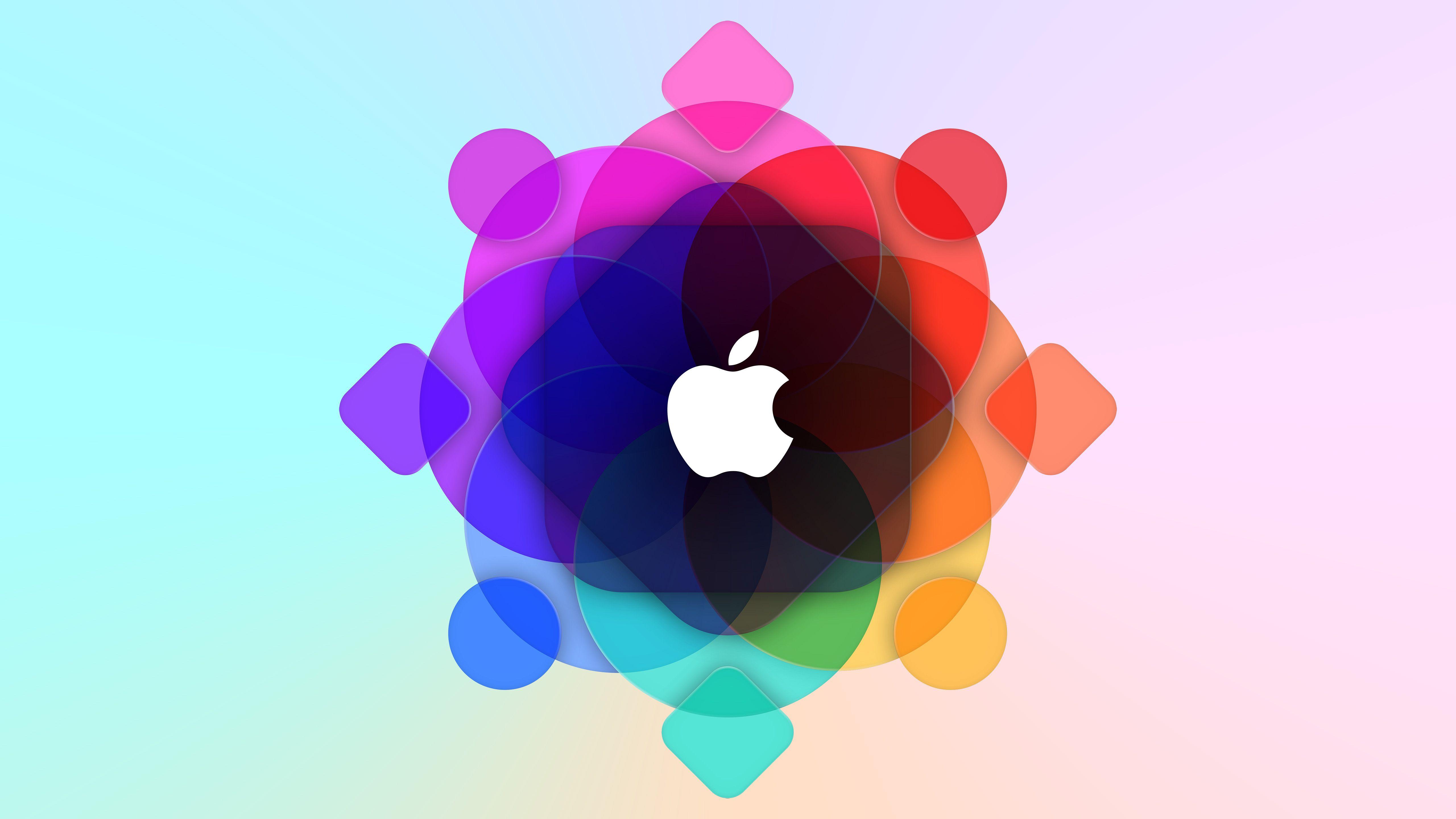 Colorful Apple Logo - Colorful Apple Logo 5K Wallpaper