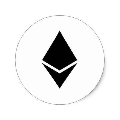 Etherum Logo - Ethereum Logo Only Square Sticker | Zazzle.com