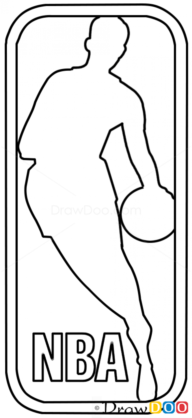 Drawing Logo - How to Draw NBA Logo, Basketball Logos