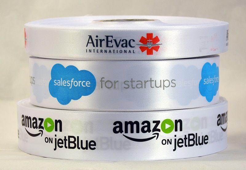 Amazon Corporate Logo - Custom Logo Ribbon with Multi Color Print and Two Color Print