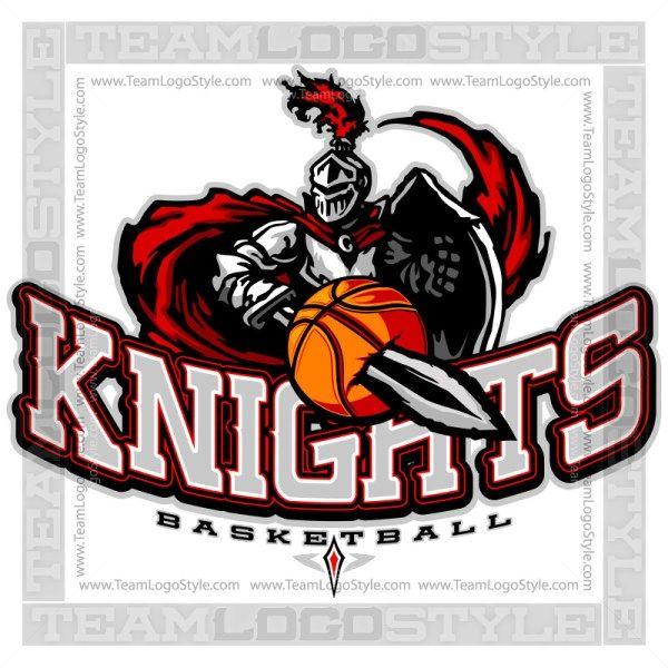 Easy Basketball Logo - Knights Basketball Logo - Vector Knight Team Logo