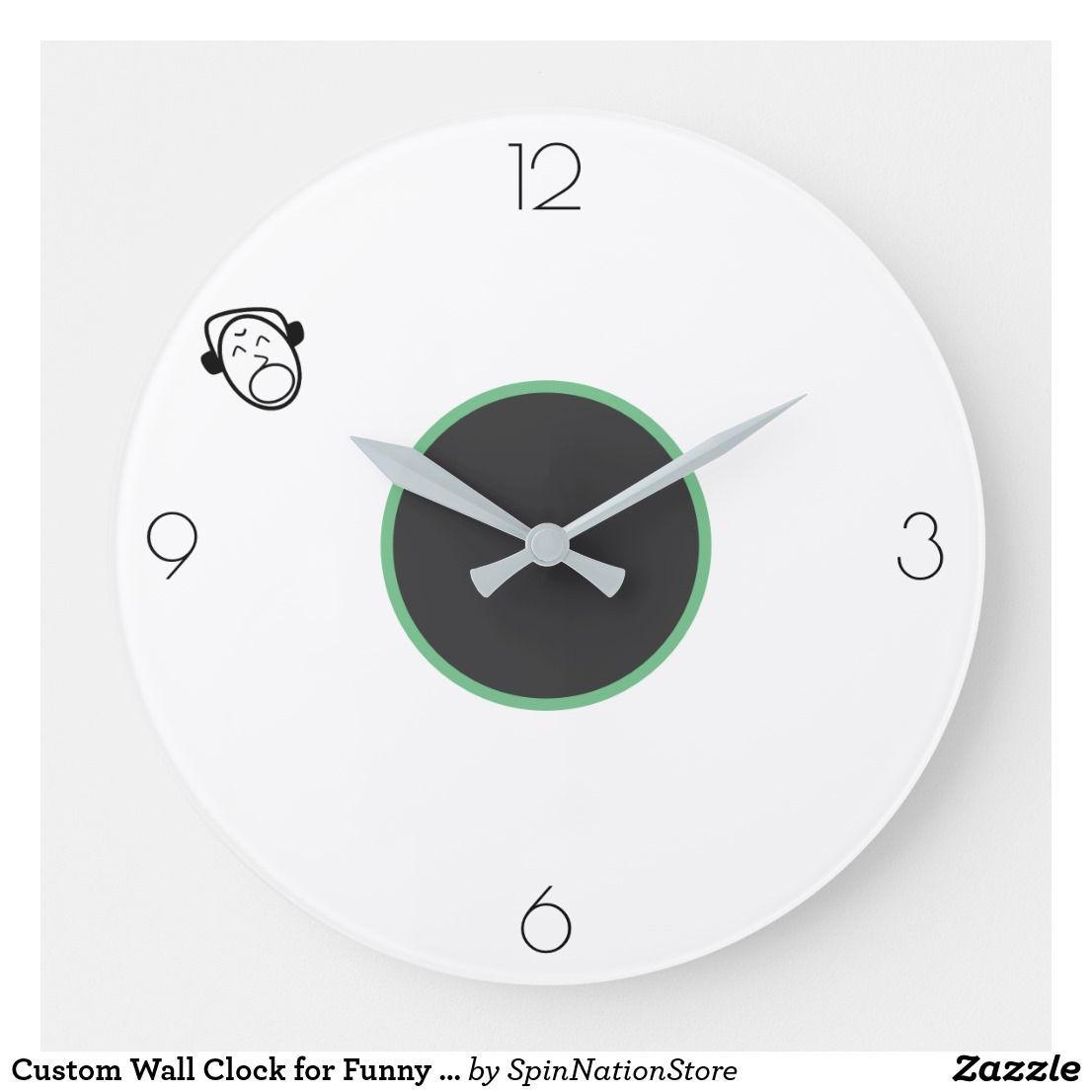 Party DJ Cool Logo - Custom Wall Clock for Funny DJs in 2018 | DIY Zazzle Gifts ...