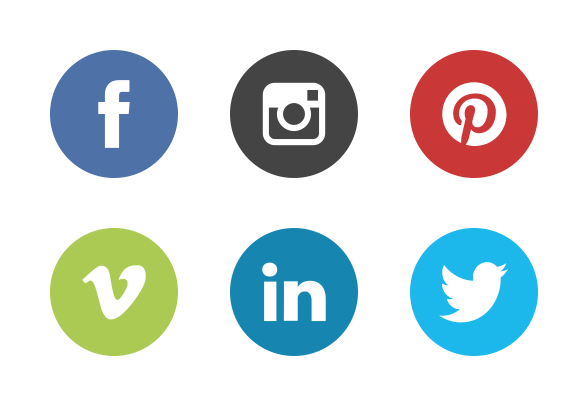 Social Media Circle Logo - Social media icons – The Circle Set icons by The Pink Group