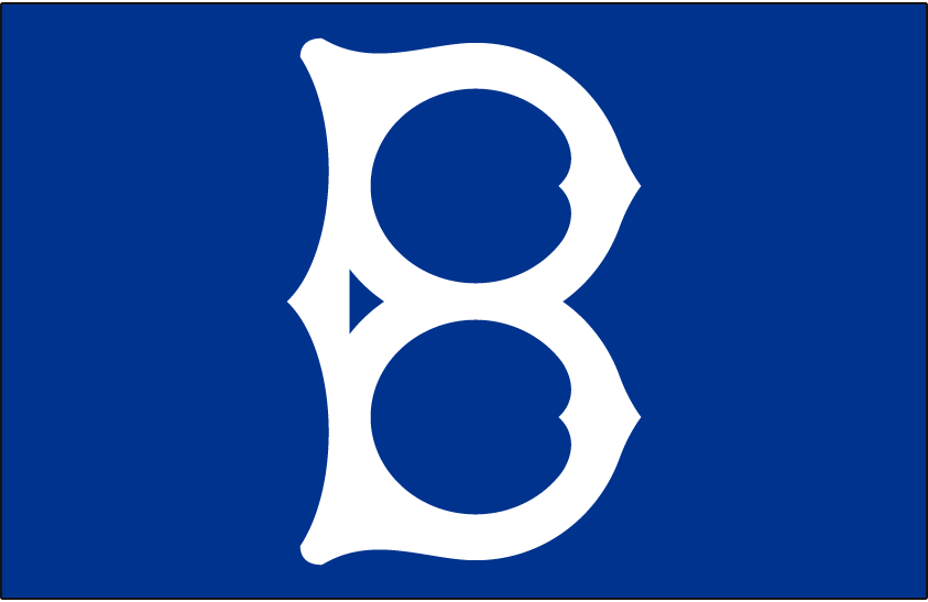 Blue and White B Logo - Brooklyn Dodgers Cap Logo League (NL) Creamer's