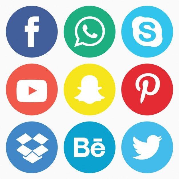 Social Media Circle Logo - Social media icon pack Vector | Free Download