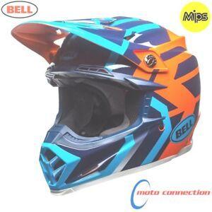 Blue and Orange Road Logo - Bell Moto 9 Mips District Blue Orange Motorcycle Off Road Helmet