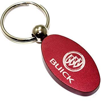 Small Buick Logo - Small Auto Parts Burgundy Red Aluminum Metal Oval Buick Logo Key