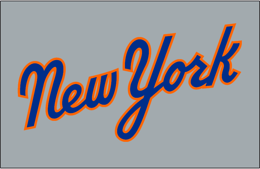 Blue and Orange Road Logo - New York Mets Jersey Logo - National League (NL) - Chris Creamer's ...