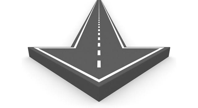Road Arrow Logo - Concrete. Road