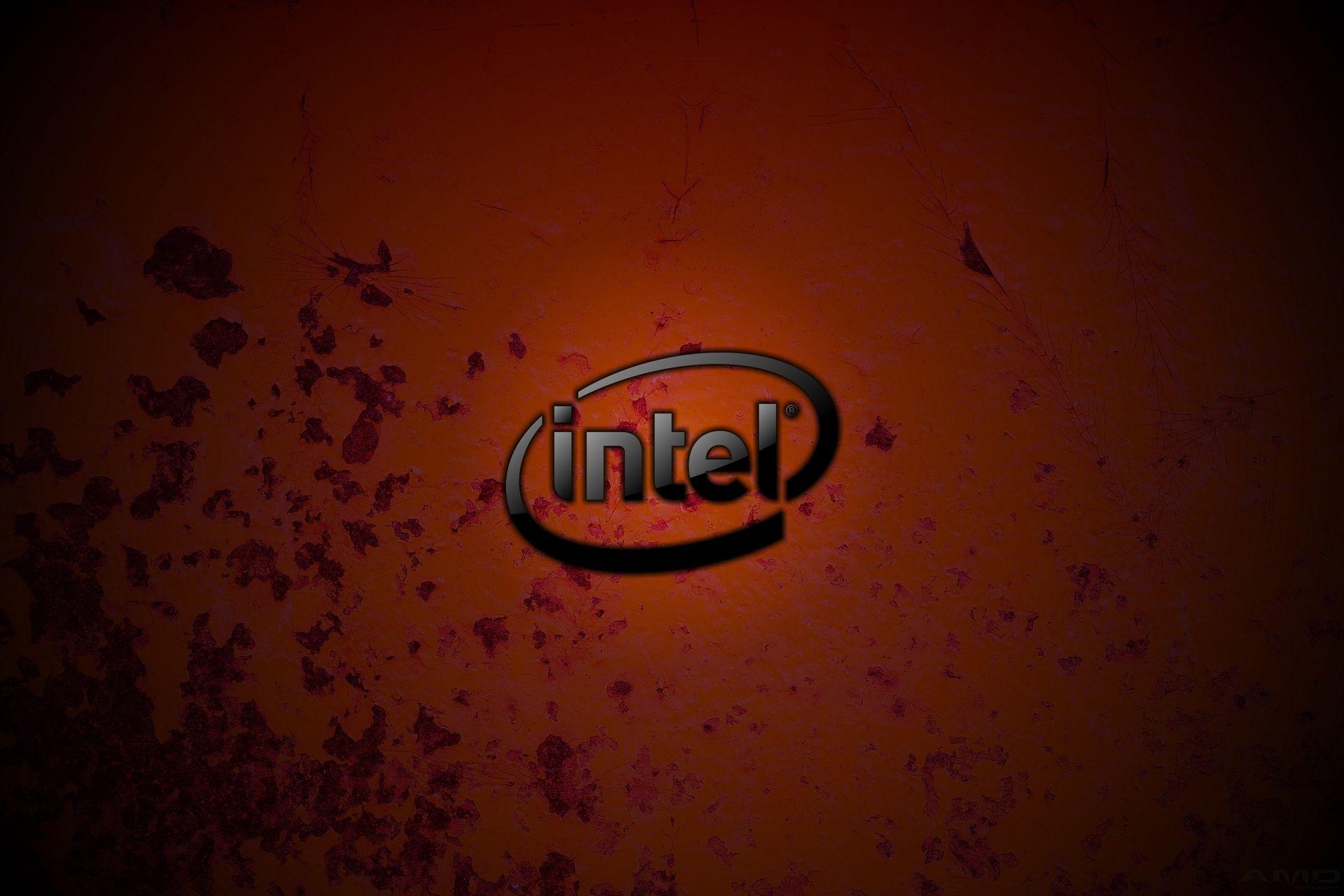 Red Intel Logo - Intel Logo Dark Rust Red wallpapers