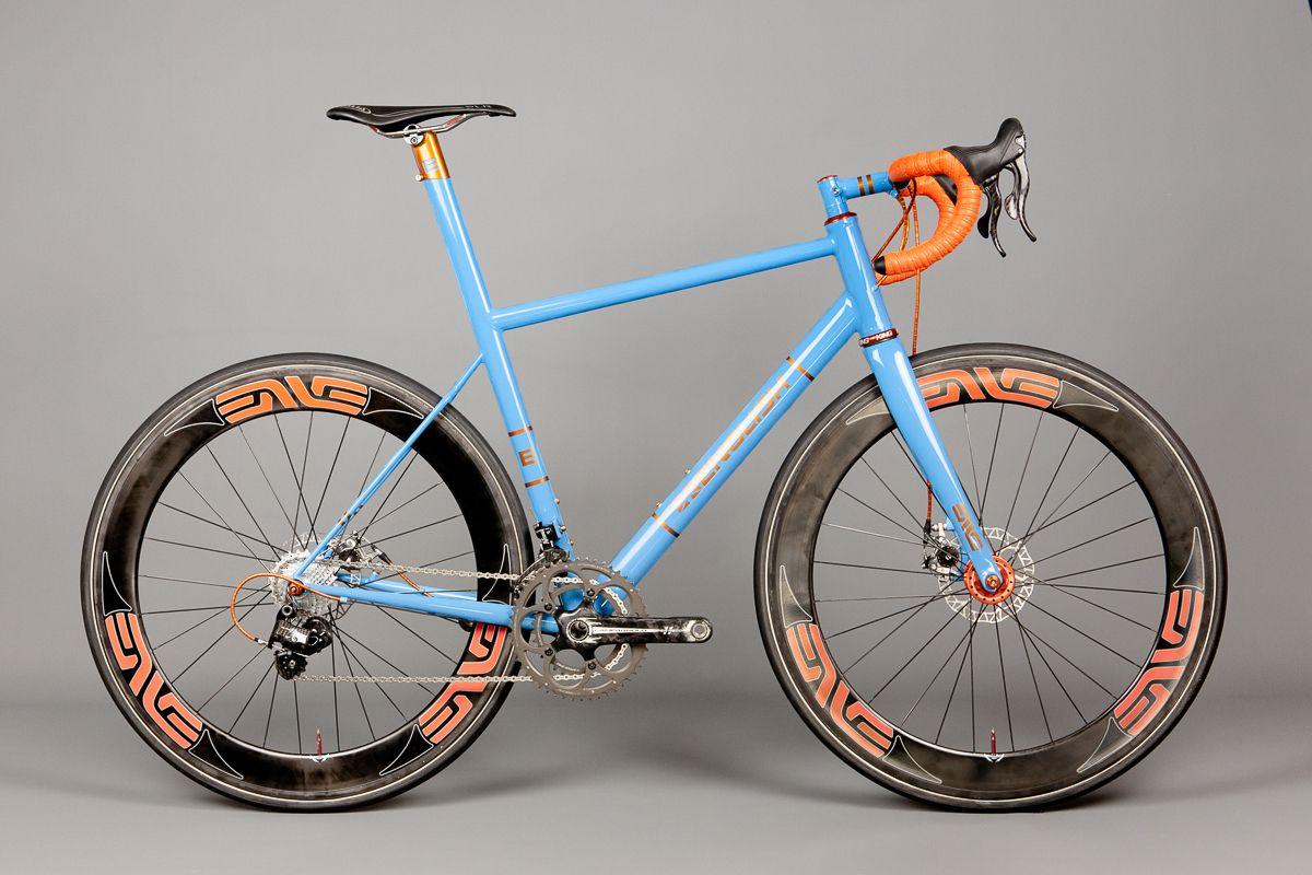 Blue and Orange Road Logo - Zach's road race disc | English Cycles