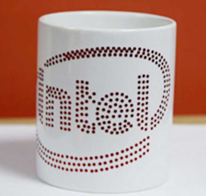 Red Intel Logo - Red Intel Logo Spangle Mug