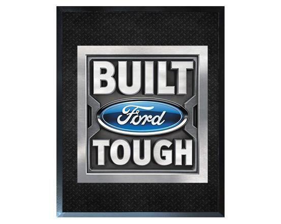 Built Ford Tough Logo - Built Ford Tough Wood Plaque – Second Story Interiors