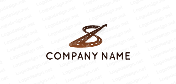 Road Arrow Logo - road with arrow forming number eight. Logo Template by LogoDesign.net