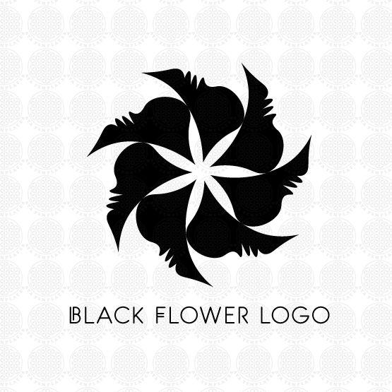 Small Flower Logo - Black Flower Logo – AYA Templates