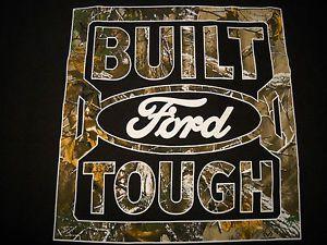 Camo Ford Tough Logo - New Ford Realtree Camo Truck Built Ford Tough Logo T-Shirt Mens ...