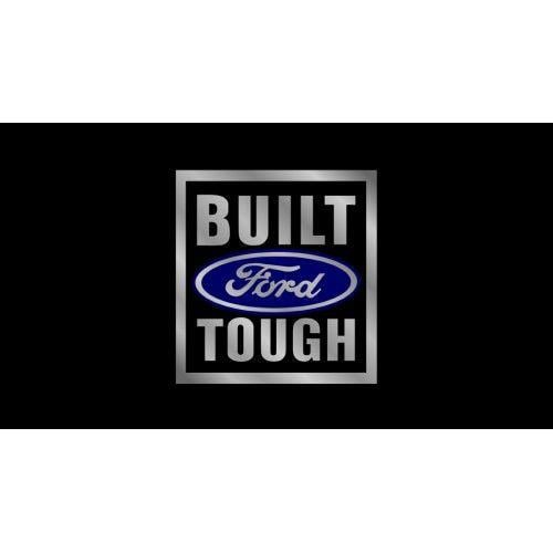 Built Ford Tough Logo - Personalized Ford Built Ford Tough License Plate on Black Steel