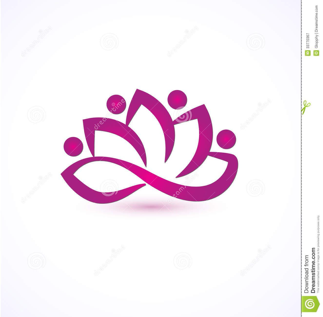 Small Flower Logo - Lotus Flower Logo. Purple Lotus Flower Logo Royalty Free Stock