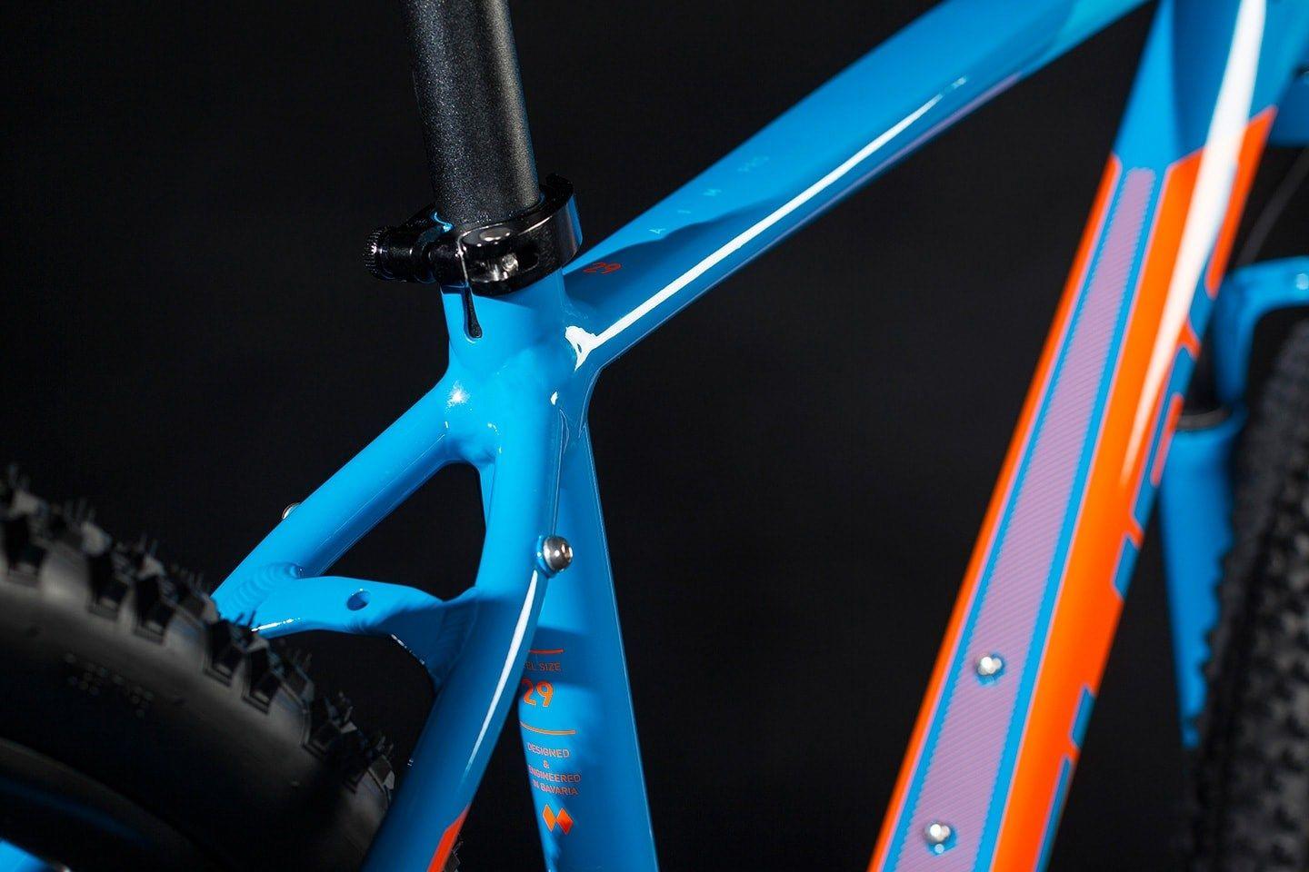 Blue and Orange Road Logo - Cube 2018 Aim Pro Blue / Orange Hardtail Mountain Bike £397.57