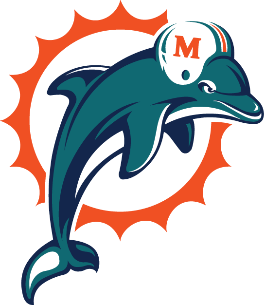 NFL Dolphins Logo - Miami Dolphins Primary Logo - National Football League (NFL) - Chris ...