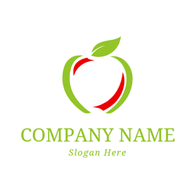 Green and Red Company Logo - Free Fruit Logo Designs | DesignEvo Logo Maker