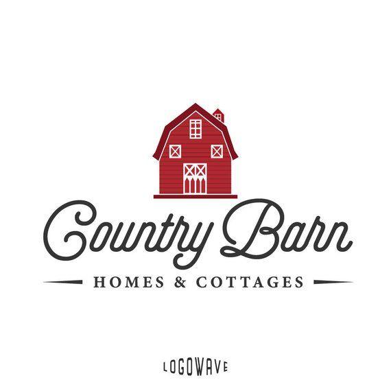 Green and Red Company Logo - Barn Logo. Country Company Logo. Cottage Logo. Homestead Logo