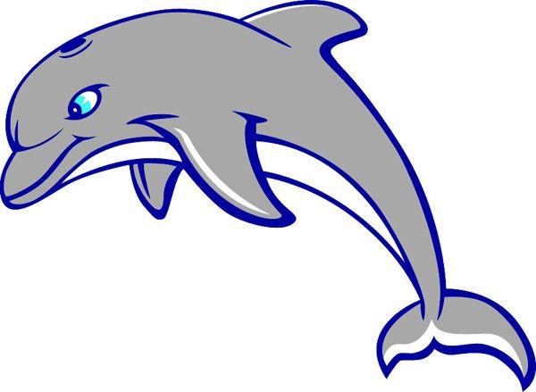 Dolphin Sports Logo - SignSpecialist.com – Mascots Decals - Dolphin team mascot color ...