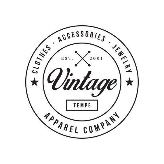 Etsy Store Logo - Vintage Clothing Premade Logo Graphic Design Pre Made | Etsy