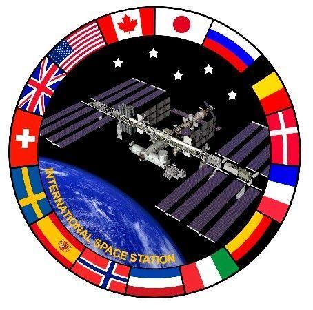 International NASA Logo - ISS Space Station logo. patch. Space station