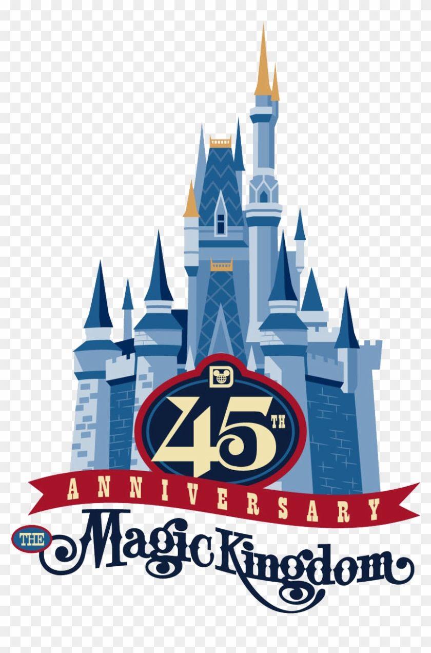 Disney World Magic Kingdom Logo - Disney Magic Kingdom Logos Clipart - Magic Kingdom 45th Anniversary ...