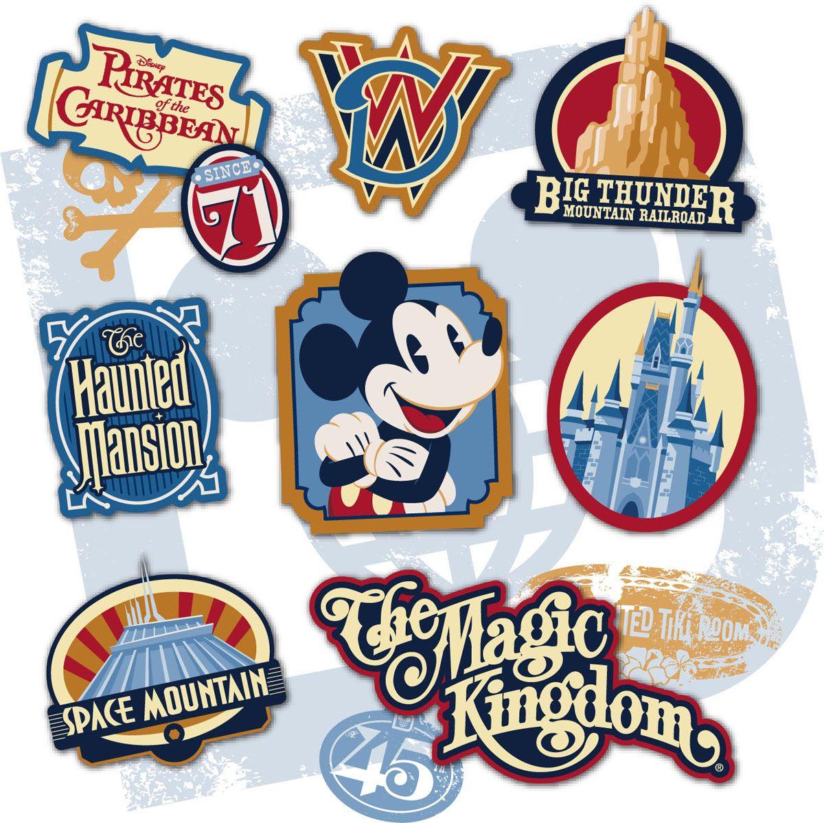 Vintage Walt Disney World Logo - First Look at Magic Kingdom 45th Anniversary Merchandise Artwork ...