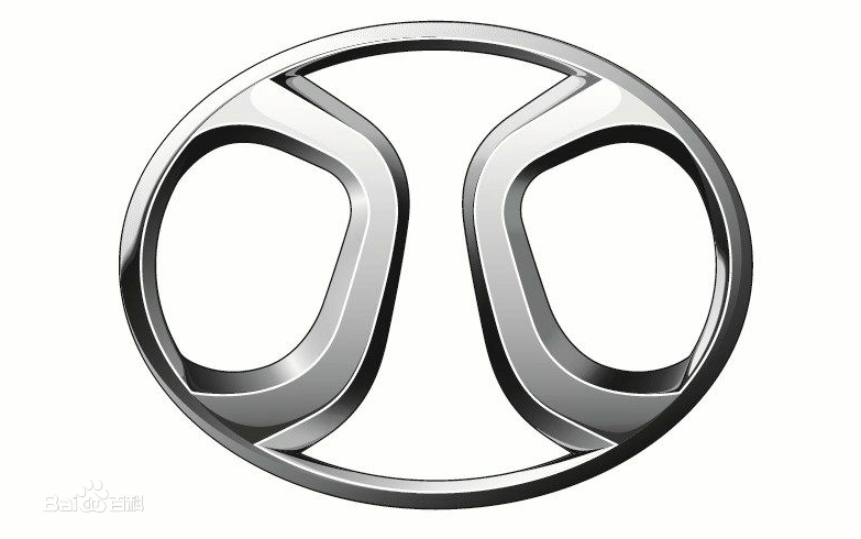 Silver Oval Car Logo - Beijing Motor Car Logo