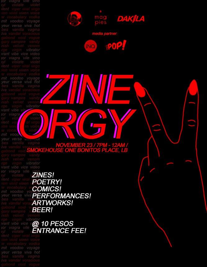 Vampire Vice Logo - Zine Orgy Poster With Inq And Inqpop Logo