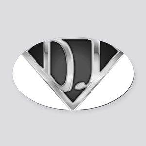 Silver Oval Car Logo - Dj Car Magnets - CafePress