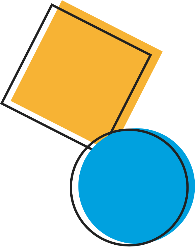 Blue and Yellow Square with Circle Logo - yellow-square-blue-circle - Geaux Talk