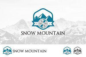 Snow and Mountain Logo - Triangle Mountain Logo ~ Logo Templates ~ Creative Market