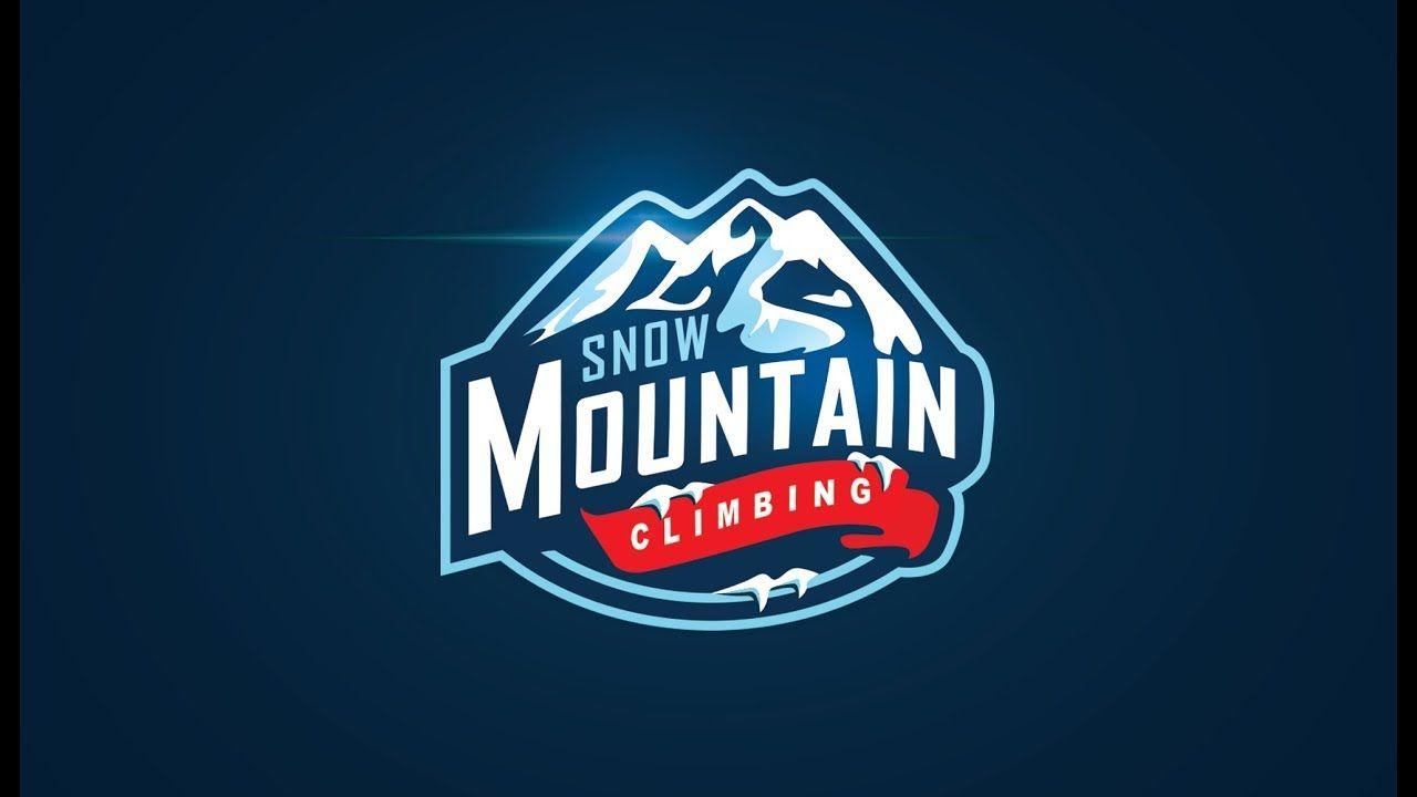 Snow and Mountain Logo - Badge Logo Design | Adobe Illustrator Tutorial | Mountain - YouTube