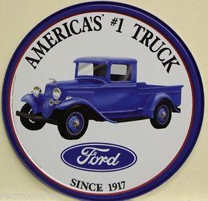 Old Ford Pickup Logo - FORD trucks since 1917 metal 12