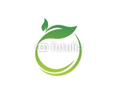 Round Green Logo - round green leaf logo. Buy Photo