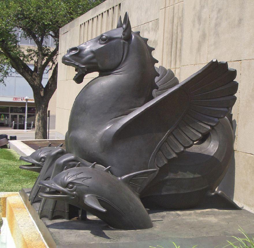 Art Deco Flying Horse Logo - Hippocampus (mythology)