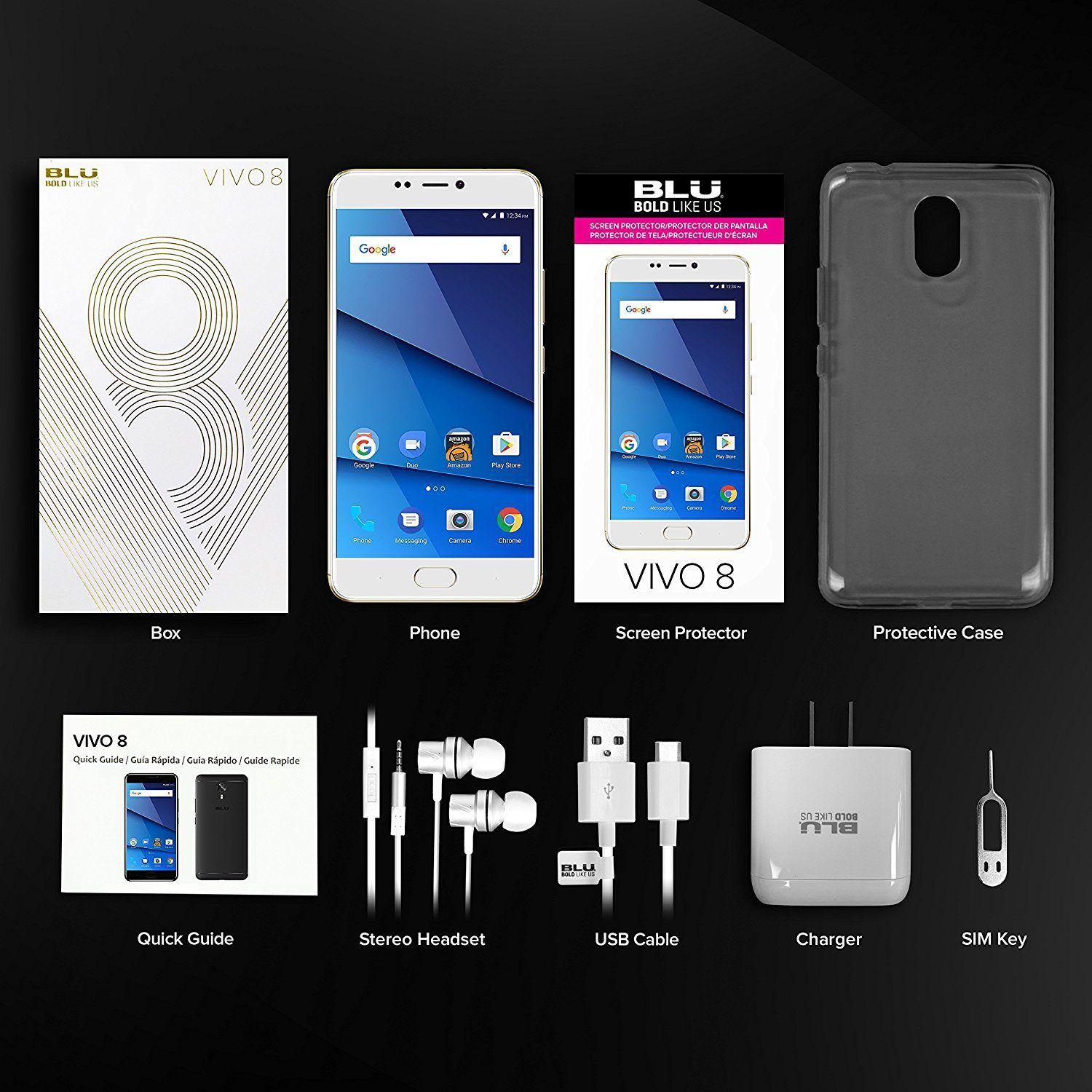 Blu Phone Logo - Blu Vivo 8: Android 7.0 Nougat, fingerprint scanner, and a 4,010 mAh ...
