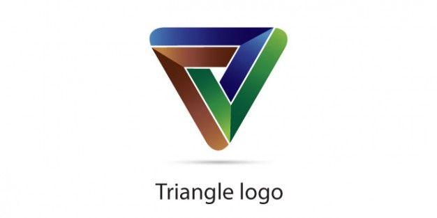Three Color Triangle Logo - Triangle logo in three colors PSD file