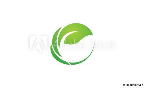 Round Green Logo - round green leaf organic logo this stock vector and explore