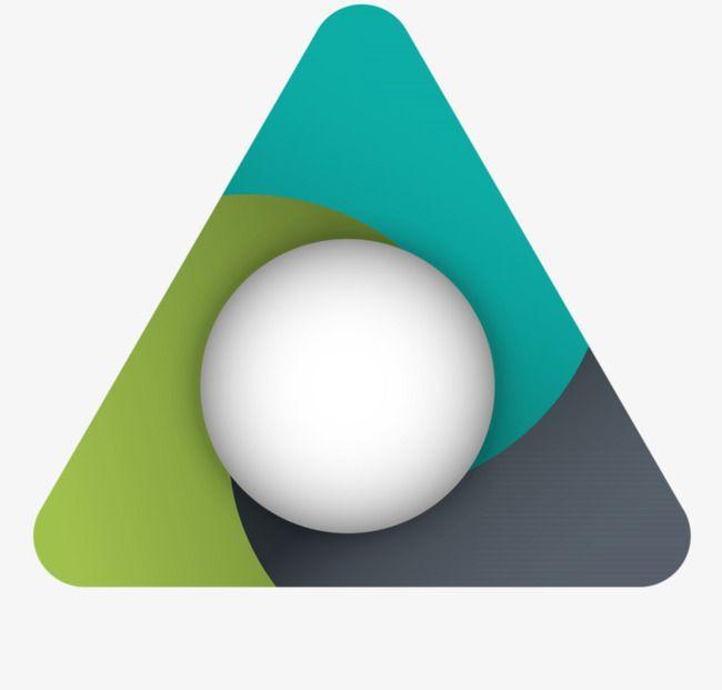 Three Color Triangle Logo - Cartoon Painted Three Color Triangle, Cartoon Clipart, Triangle