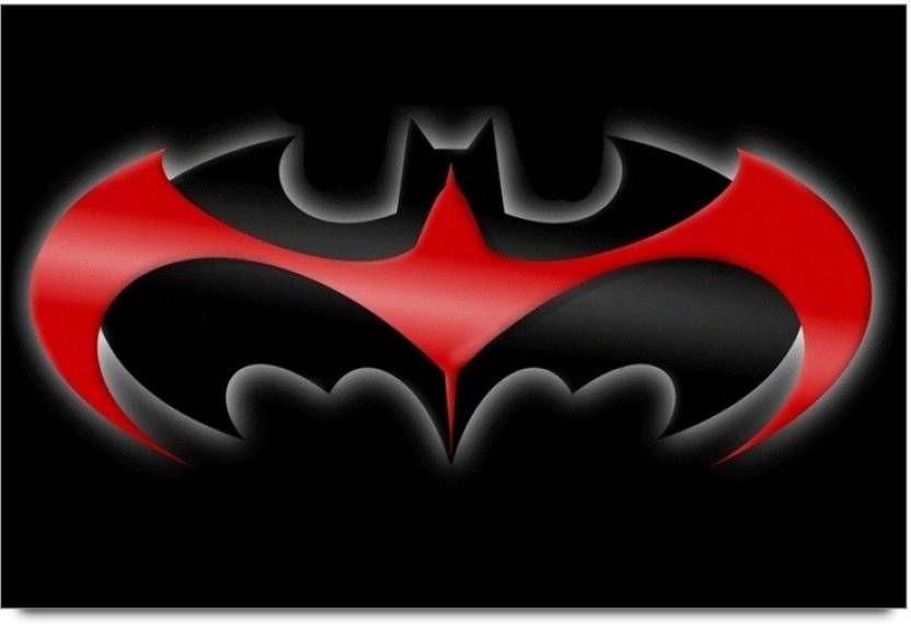 Black and Red Batman Logo - Amy Red and Black Batman Logo 3D Poster - Movies posters in India ...
