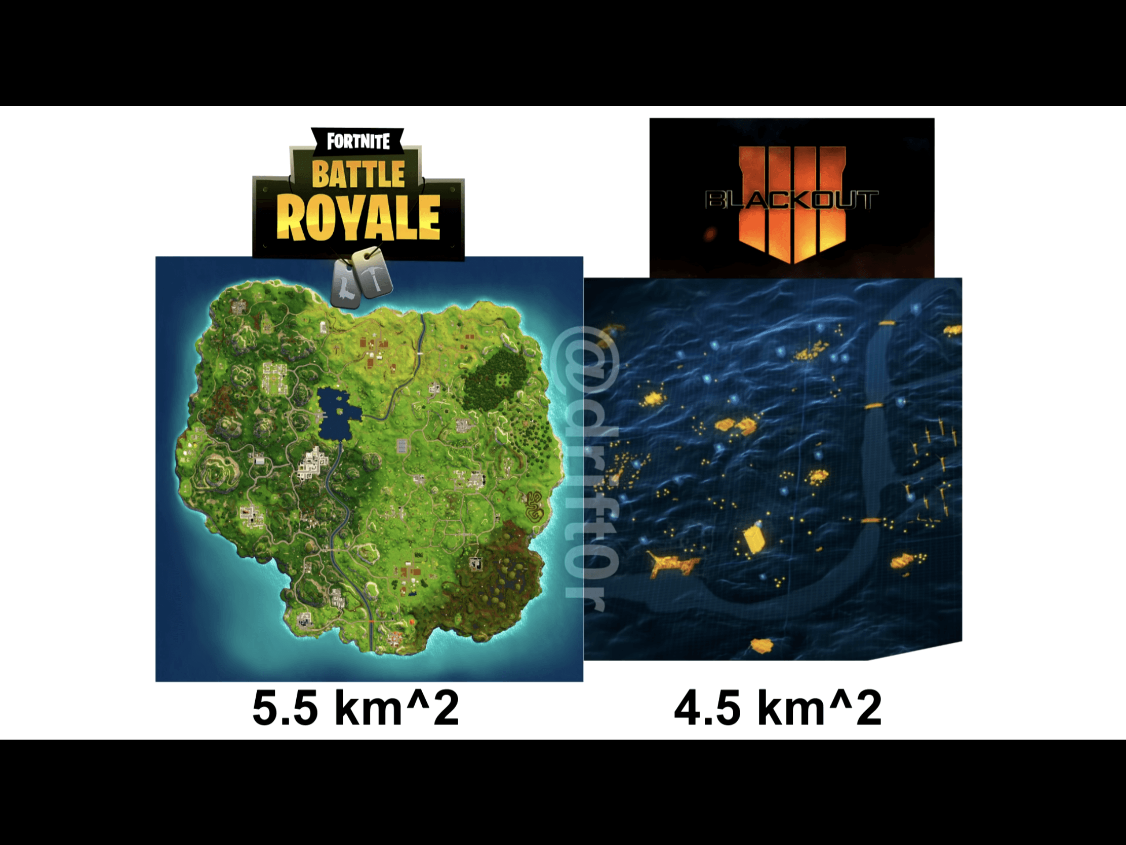 Blackout Bo4 Logo - Drift0r's Size comparison of Fortnites Map to BlackOuts map based