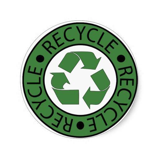 Round Green Logo - Recycle Green Logo BK Letters Classic Round Sticker