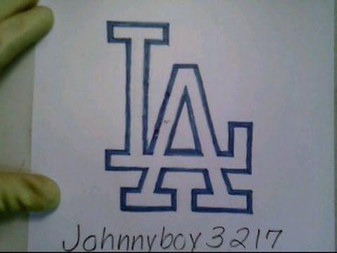 Sketches of La Logo - Mlb paintings search result at PaintingValley.com