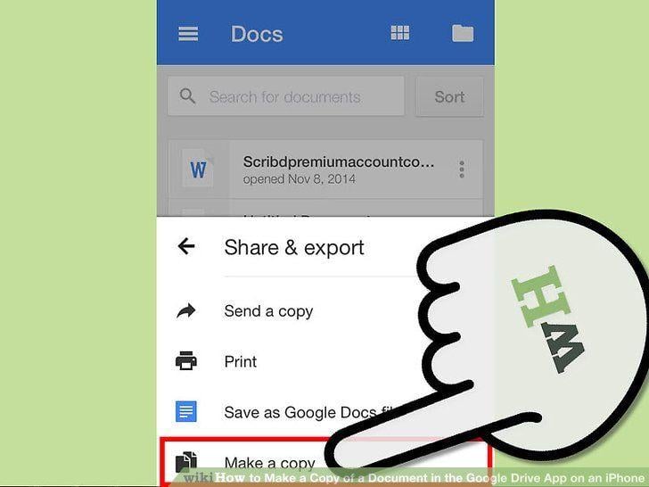 Google Docs Apps Logo - How to Make a Copy of a Document in the Google Drive App on an iPhone